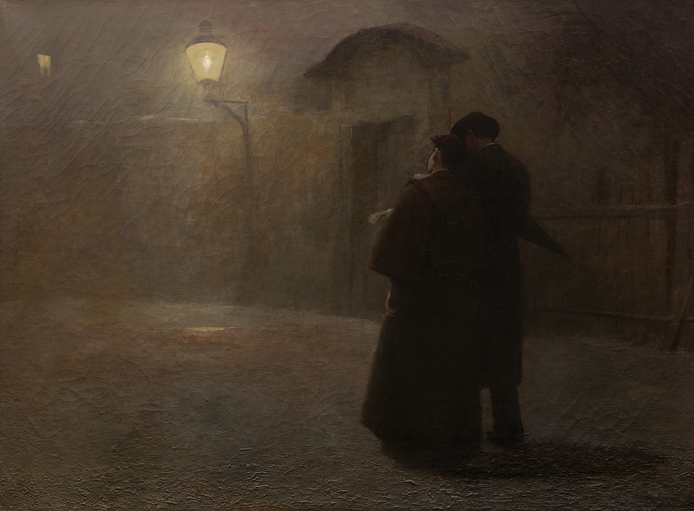 Jakub Schikaneder: Na Kampě (Milenci) / 1894 / olej na plátně / 100 x 140 cm / vyv. cena: 4 900 000 Kč
