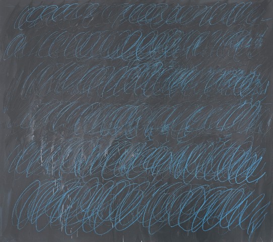 Cy Twombly: Untitled (New York City) / 1968 kombinovaná technika na plátně 152.4 x 173 cm odhadní cena: 50 000 000 USD