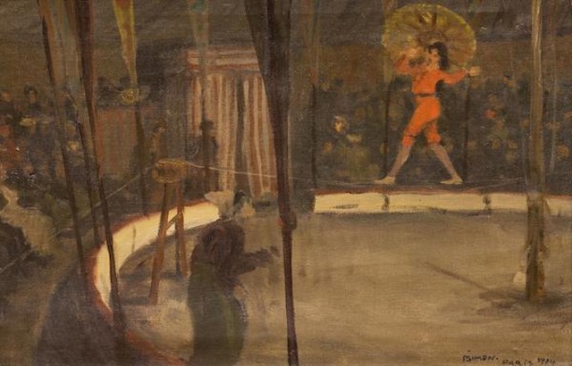 František Tavík Šimon:  V manéži – Paříž, 1904, olej na plátně,  37 x 54 cm,  cena: 1 068 120 Kč