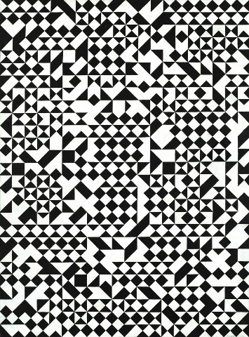 Zdeněk Sýkora: Čtverečková struktura/ Struktura - Čtverečky / 1963 olej na plátně / 136 x 100 cm cena: 4 543 000 Kč