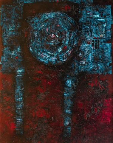 Mikuláš Medek: Festival kruhu / 1962 olej na plátně / 161 x 125 cm cena: 5 546 000 Kč / 1. Art Consulting 9. 6. 2016