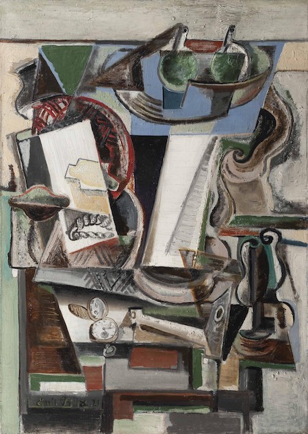 Emil Filla: Zátiší s hodinkami, 1921,