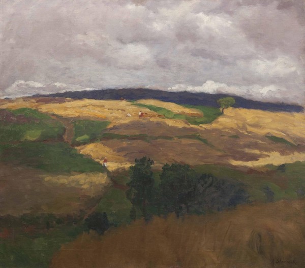 Antonín Slavíček: Žně v Kraskově, 1906,