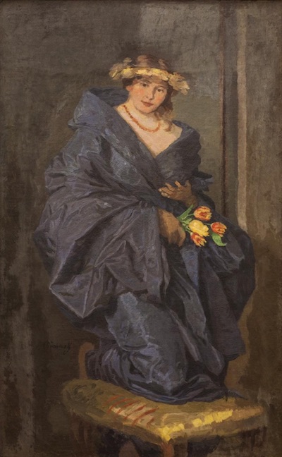 Max Švabinský: Anna Vejrychová jako Múza (Studie k obrazu Ateliér),