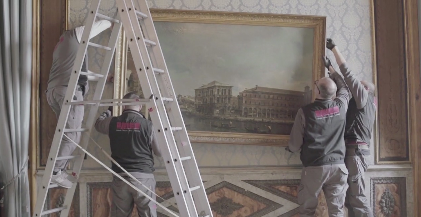 Záběr z videa propagujícího prodej Guardiho obrazu, Christie’s