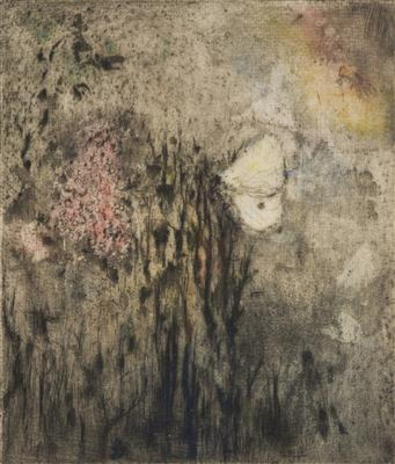 10/ Bílý motýl lept a suchá jehla s monotypem na papíře, 1953, 14,7 x 12,5 cm dosažená cena: 264 000 Kč