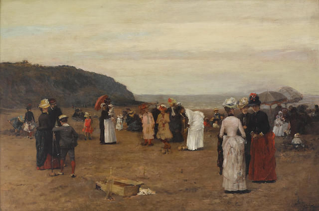 Václav Brožík: Den na pláži,