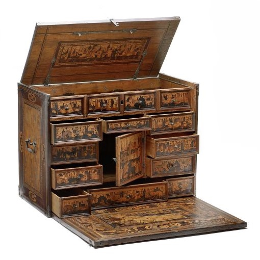 Renesanční intarzovaný kabinet / Augsburk, Německo / kolem roku 1570 / foto: Kunstkammer Georg Laue