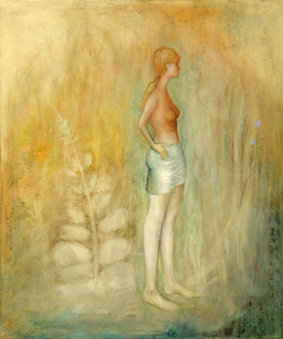 Stanislav Podhrázský / Dívka s diviznou / 1972 / olej na plátně / 120 cm x 100 cm / signováno: S. Podhrázský 72 / konečná cena: 516 000 Kč / Galerie Art Praha 27. 4. 2014