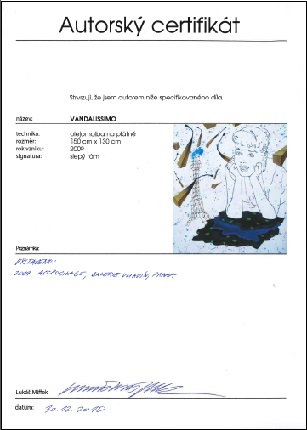 autorský certifikát