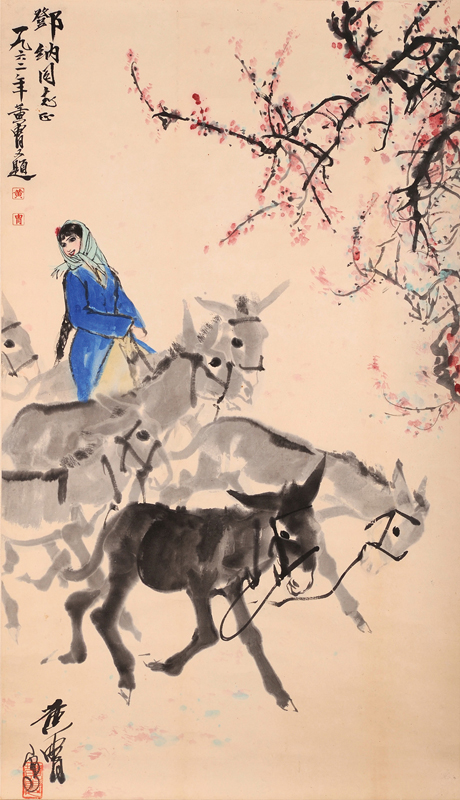 Chuang Čou: Mladá dívka s oslíky
