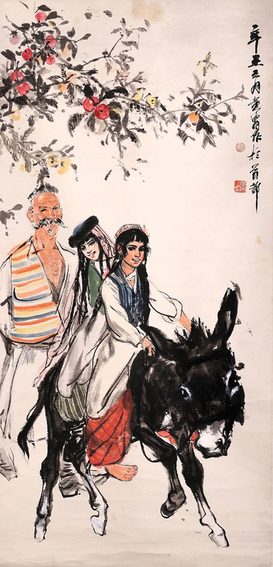 Chuang Čou: Dvě dívky na oslu a stařec