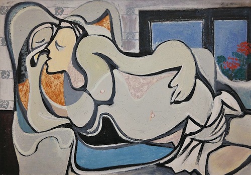 Emil Filla: Ležící žena / 1932