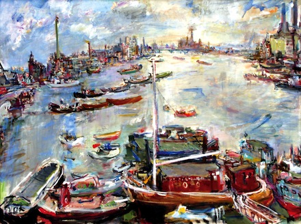 Oskar Kokoschka: London Chelsea Reach, 1957, olej na plátně, 75 × 100 cm, cena: 21 450 000 Kč, 1. Art Consulting, 3.2.2008
