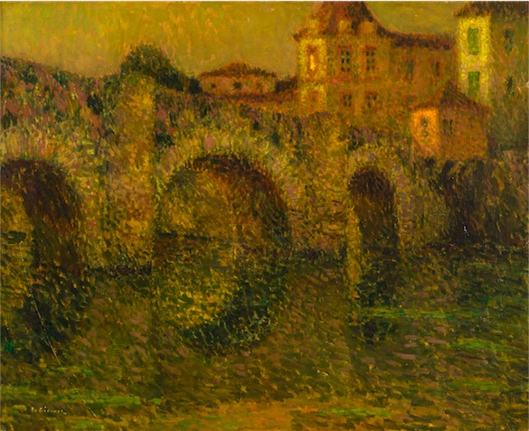 Henri le Sidaner: Most v Clisson za soumraku / 1911