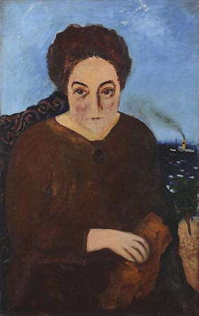 Josef Šíma: Portrét  Marguerite Neveux / 1922 olej na plátně / 