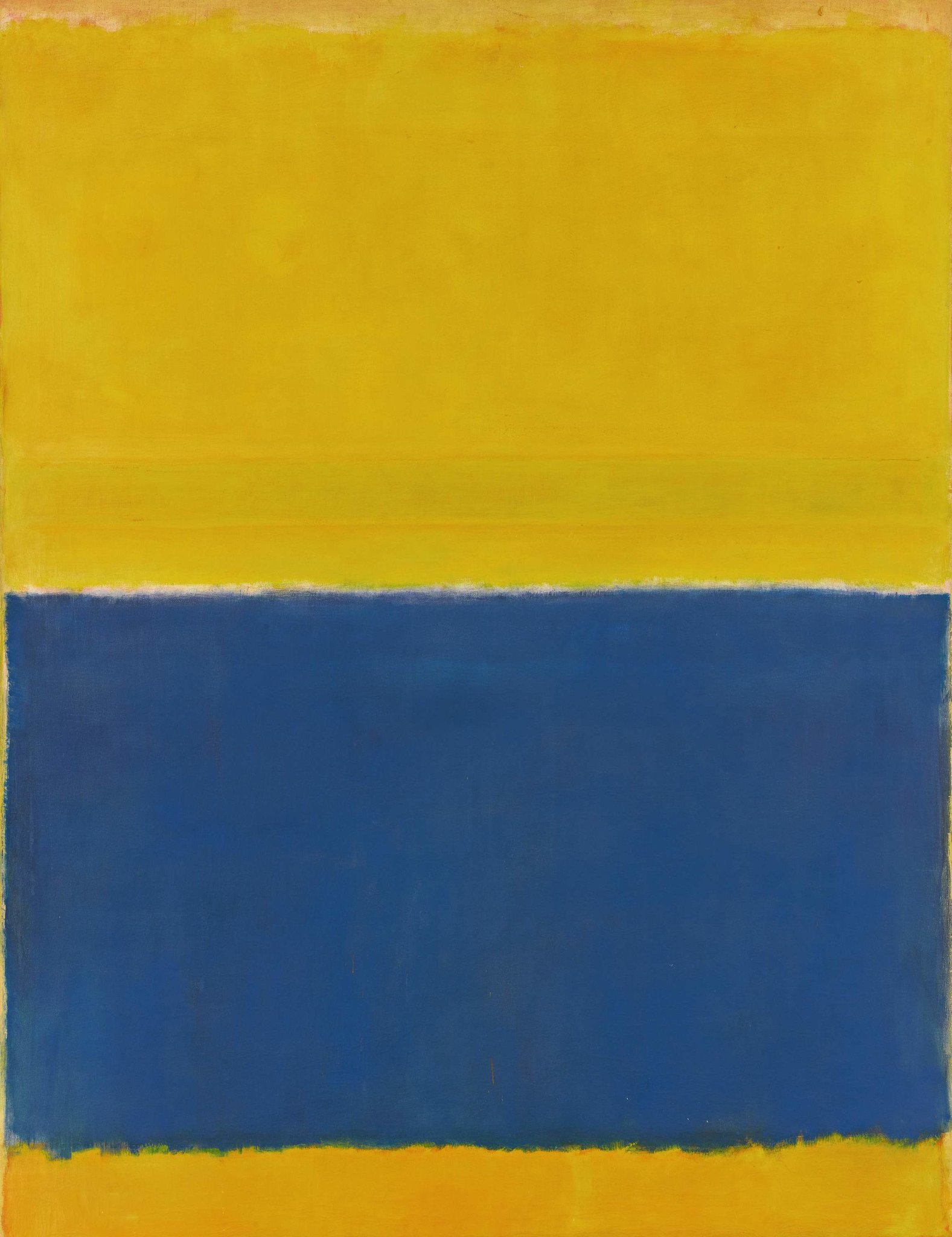 Mark Rothko: Bez názvu (žlutá a modrá) / 1954 / olej na plátně / 242,9 x 186,7cm / Sotheby´s / cena: 46 450 000 USD