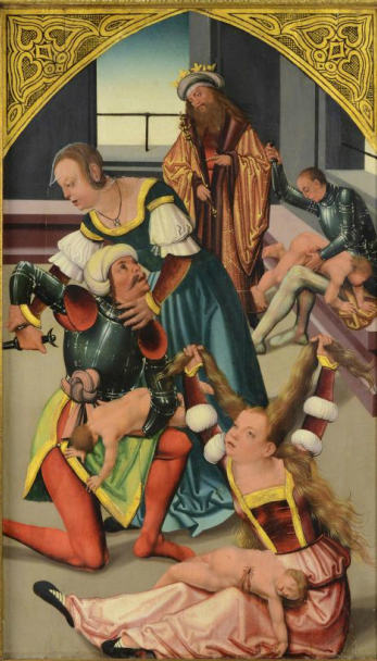 Master of the Litoměřice Altarpiece: Massacre of the Innocents / after 1505 / tempera on board / 57,2 x 34,6 cm / Zezula 6. 12. 2014 / 3 658 000 Kč