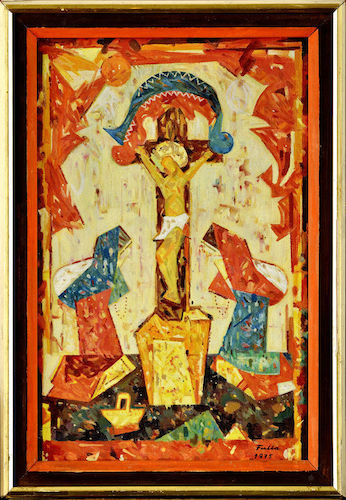 Ľudovít Fulla: Otčenáš, 1975, olej na plátně, 58 x 36 cm, cena: 112 100 eur, Soga 21. 4. 2015