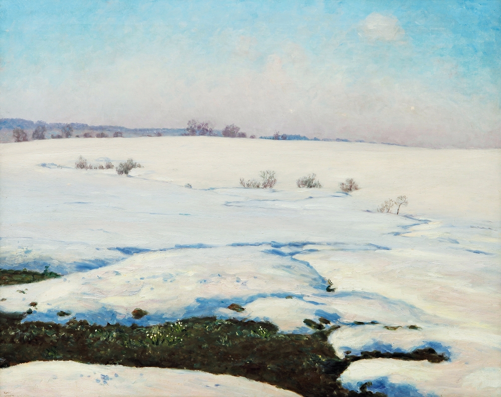 František Kaván: Konec zimy olej na plátně / 80 x 110 cm cena: 600 000 Kč / European Arts 20. 5. 2014