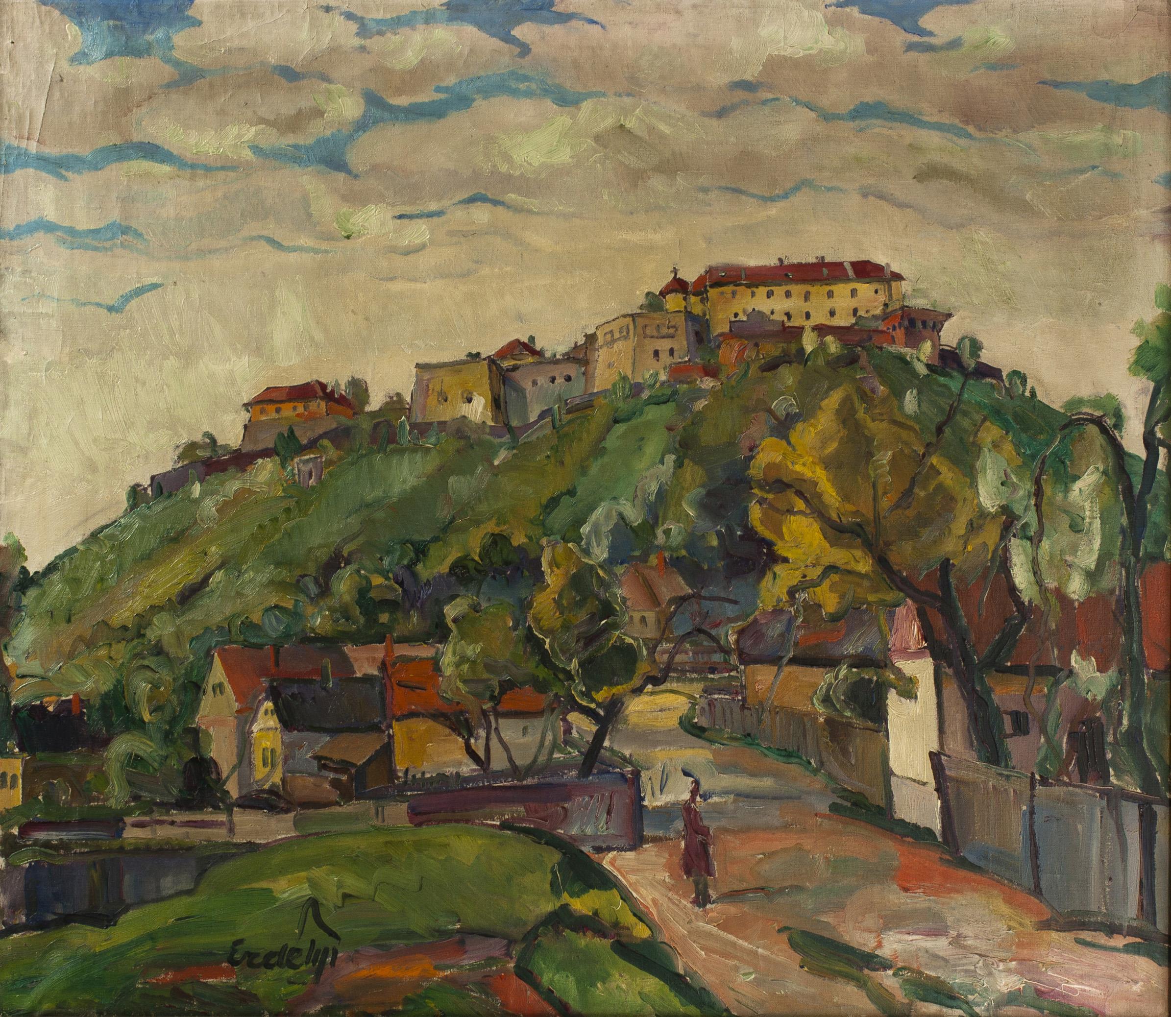 Vojtěch Erdélyi: Pohled na pevnost v Užhorodu olej na plátně / 84,5 x 96,5 cm  cena: 720 000 Kč / Dorotheum 20. 9. 2014