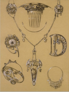 Alfons Mucha: Návrh šperků / kolem 1900