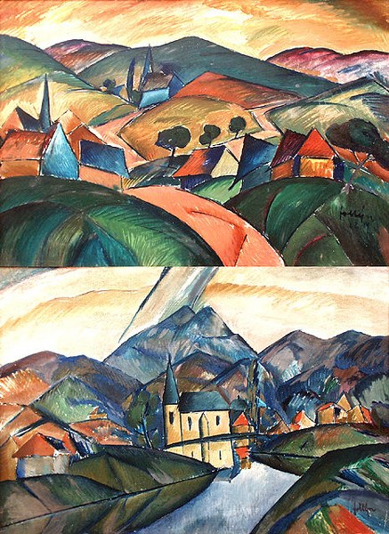 10/ Krajina z okolí Mukačeva / kolem 1922 olej na plátně / 70 x 100 cm cena: 2 184 000 Kč  European Arts, 8.10. 2000