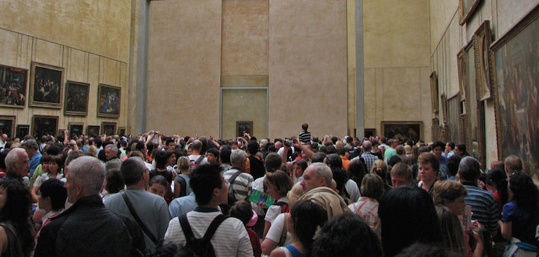 Nejnavštěvovanější obraz světa, turisté před Mona Lisou