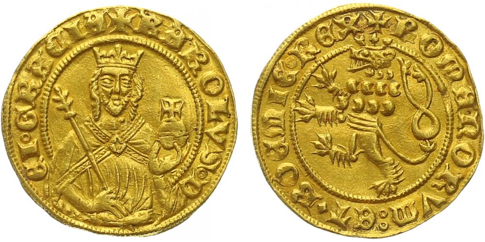 Karel IV., 1346–1378, Dukát královský (před rokem 1356), Cast.4, vyvolávací cena: 110 000 Kč