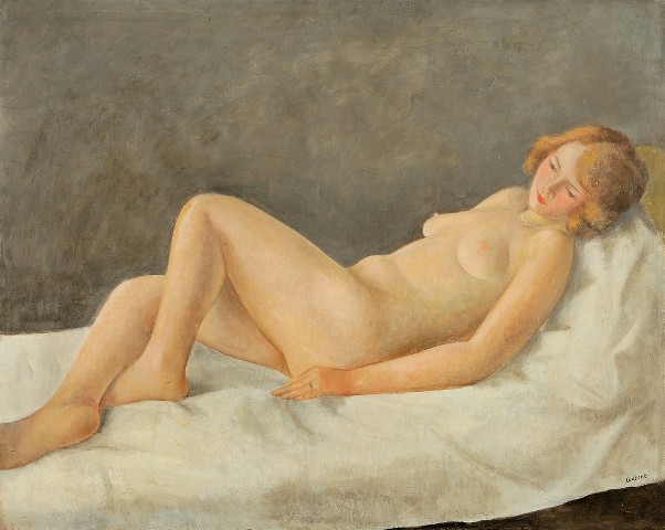 Otakar Kubín: Ležící dívčí akt olej na plátně / 74 x 92 cm cena: 3 000 000 Kč / European Arts Investments 26. 10. 2014