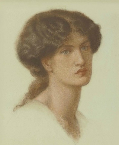 Dante Gabriel Rossetti: Portrait of Jane Morris (detail) barevné křídy na papíře / 50,1 x 40,3 cm cena: 602 500 GBP