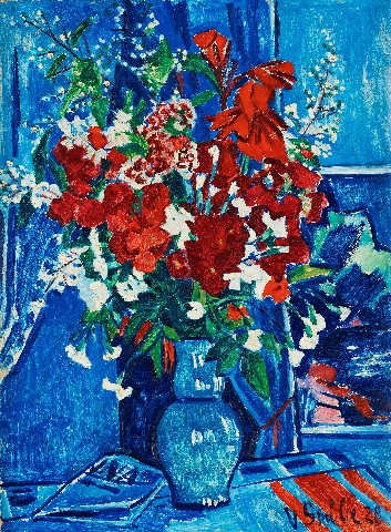 Václav Špála: Zátiší s květinami, 1928 olej na plátně, 89 x 66 cm cena: 66 600 eur Bukowskis, Stockholm 19. 4. 2016