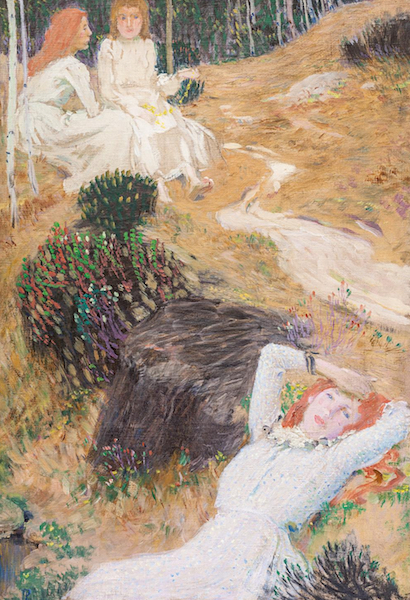 Jan Preisler: Tři dívky v lese, 1906