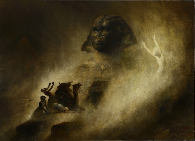 5 / Karl Wilhelm Diefenbach: Velká Sfinga v Gíze / 1903     olej na plátně    / 240 x 335 cm     cena: 2 232 000 Kč / Arthouse Hejtmánek 2. 6. 2016