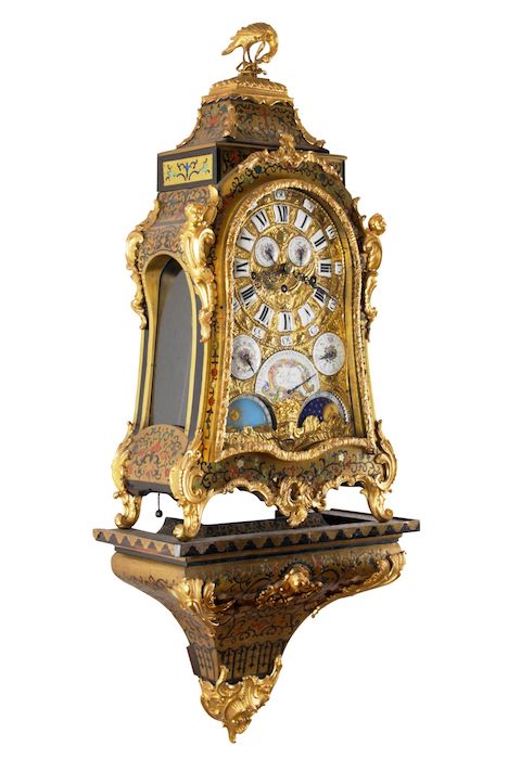 Astronomické konzolové hodin, značeno Le Roy A Paris, kolem 1740