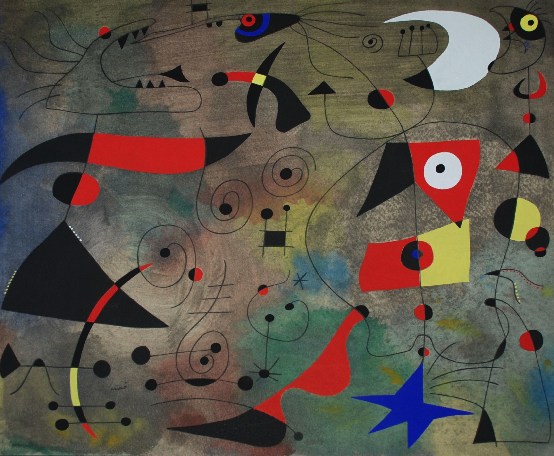 Joan Miro, Femme et oiseux