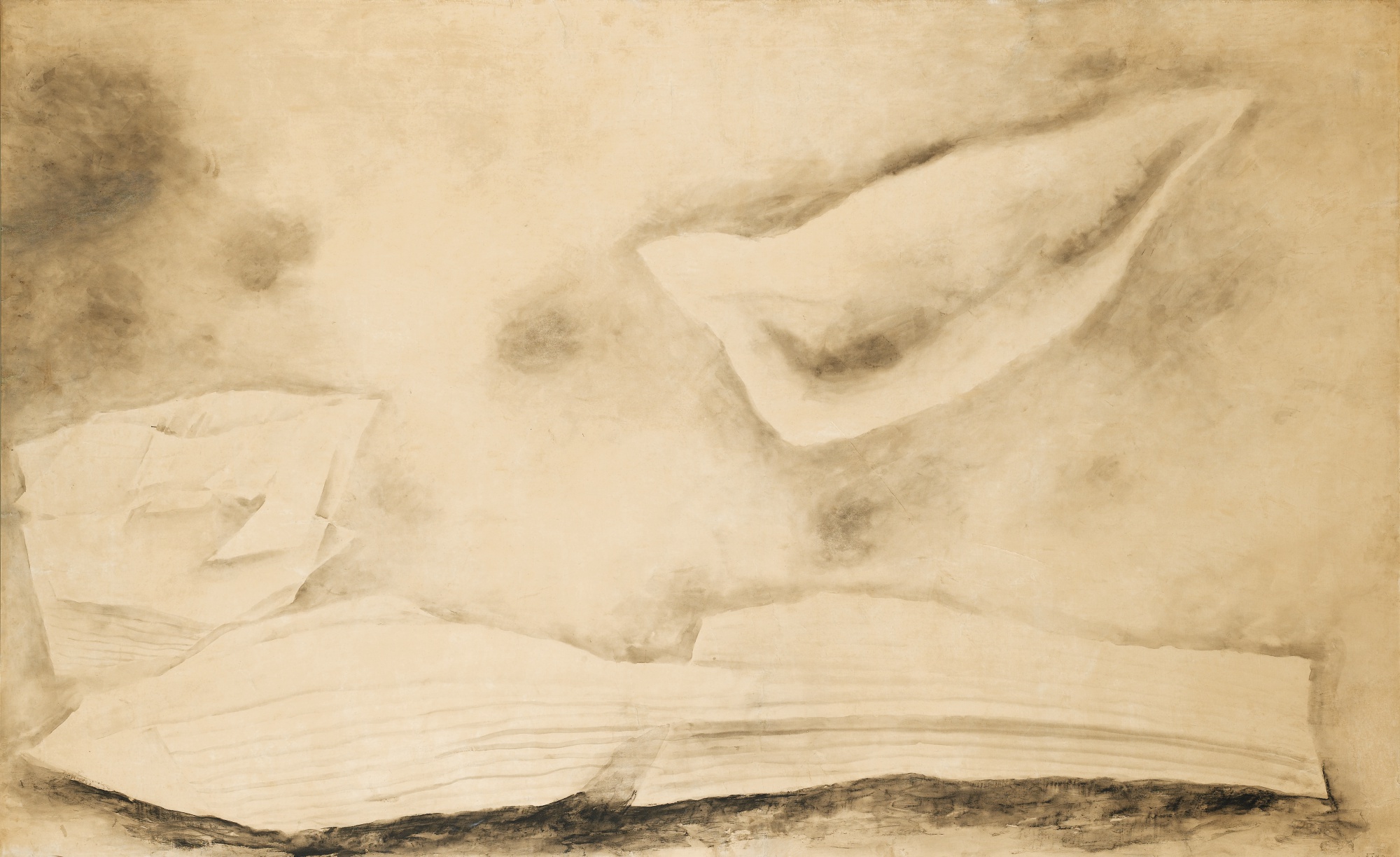 Josef Šíma: Le vide et le vent, kolem 1954, olej na papíře, 153 x 243 cm, cena: 125 000 EUR, Sothebyʼs Paříž 7. 6. 2017