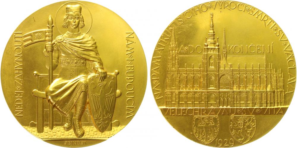 Medaile 1929 (J. Šejnost) - K dokončení velechrámu sv. Víta a k miléniu