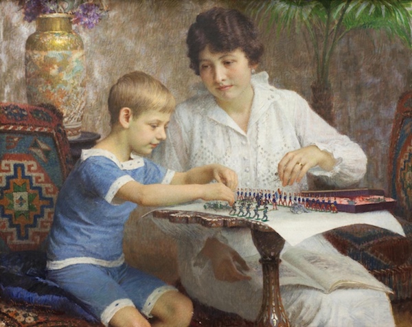 Vlaho Bukovac: Paní Kopistová se synem, 1915