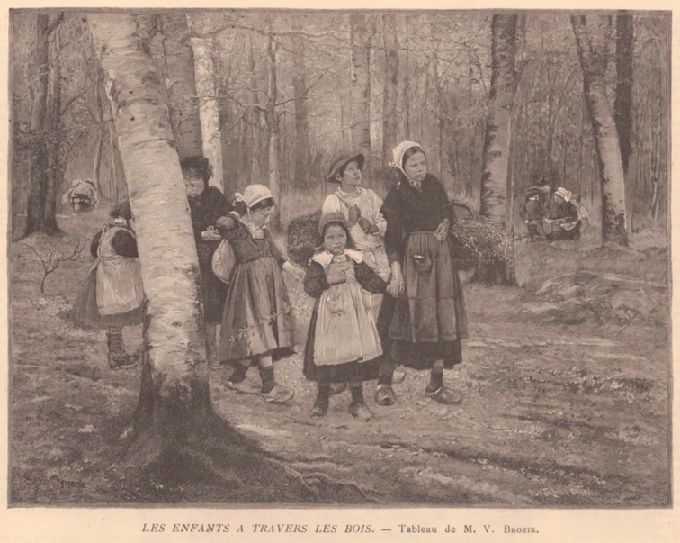 Václav Brožík: Děti v lese, 1891