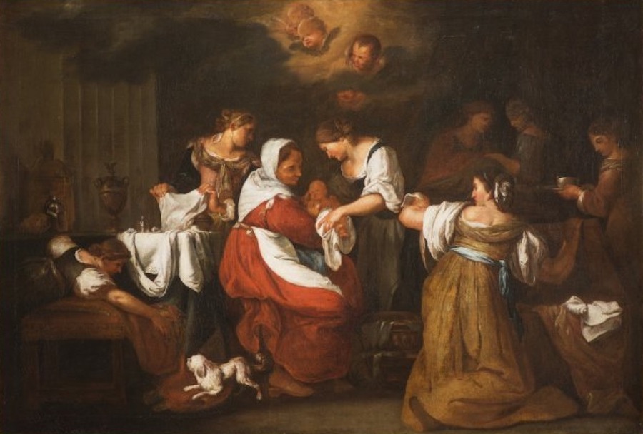Karel Škréta: Narození Panny Marie, kolem 1640