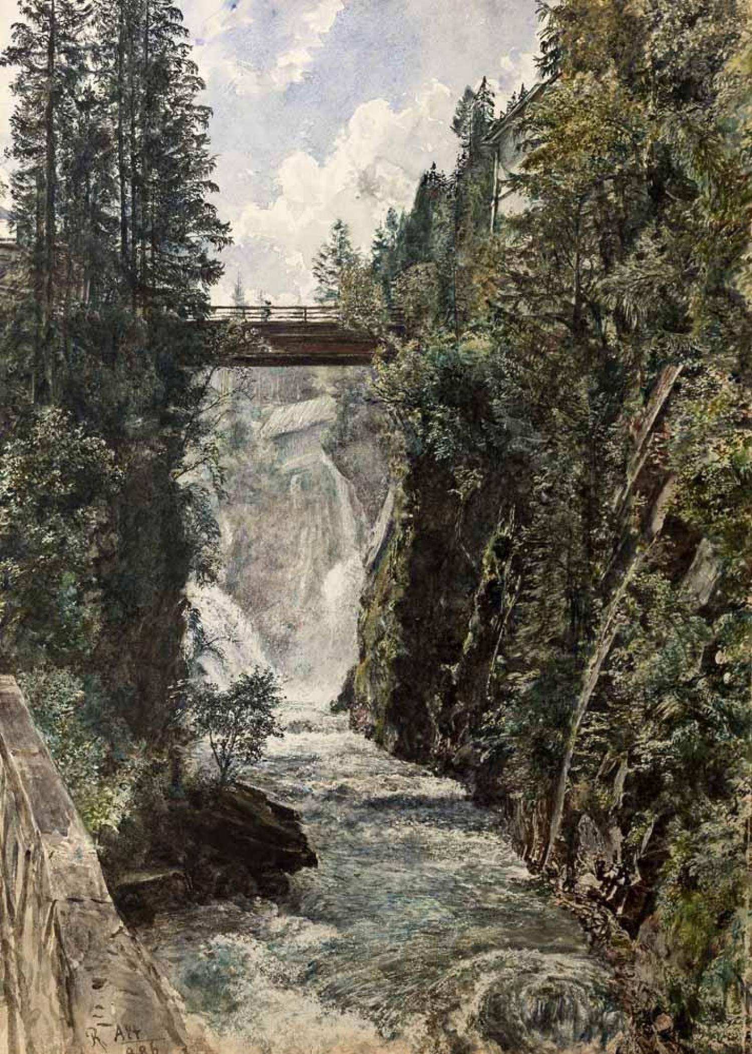 10/ Rudolf von Alt: Vodopád v Bad Gastein, 1886 akvarel na papíře, 47 x 34 cm cena: 1 140 000 Kč, Galerie Kodl 27. 5. 2018