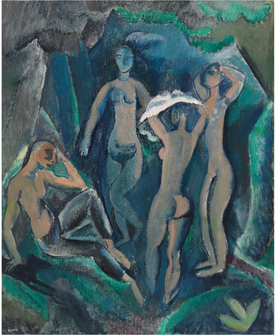 Jiří (Georges): Koupající se (Paridův soud), asi 1912 olej na plátně, 100 x 81 cm cena: 137 500 GBP Christie’s Londýn, 28. 2. 2019