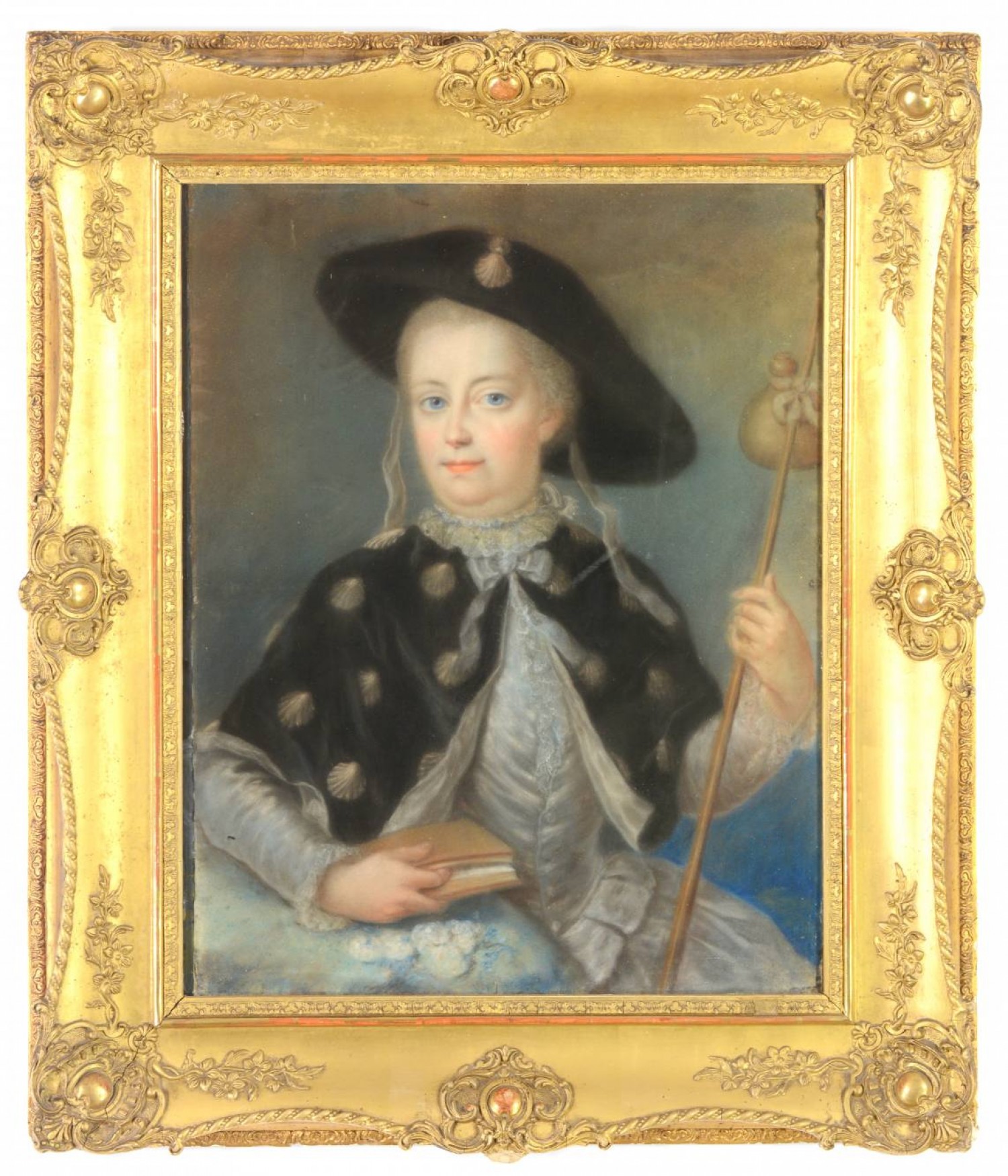 Rosalba Carriera: Marie Terezie jako pastýřka,   akvarel a pastel na papíře, 54 x 42 cm vyvolávací cena: 70 000 Kč (+ 20% provize) Zezula, 13. 4. 2019