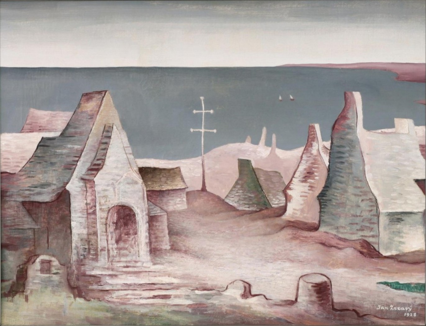 Jan Zrzavý: Bretaňská krajina, 1928, olej na plátně, 48 x 63 cm, vyvolávací cena: 5 828 000 Kč, European Arts 4. 5. 2019
