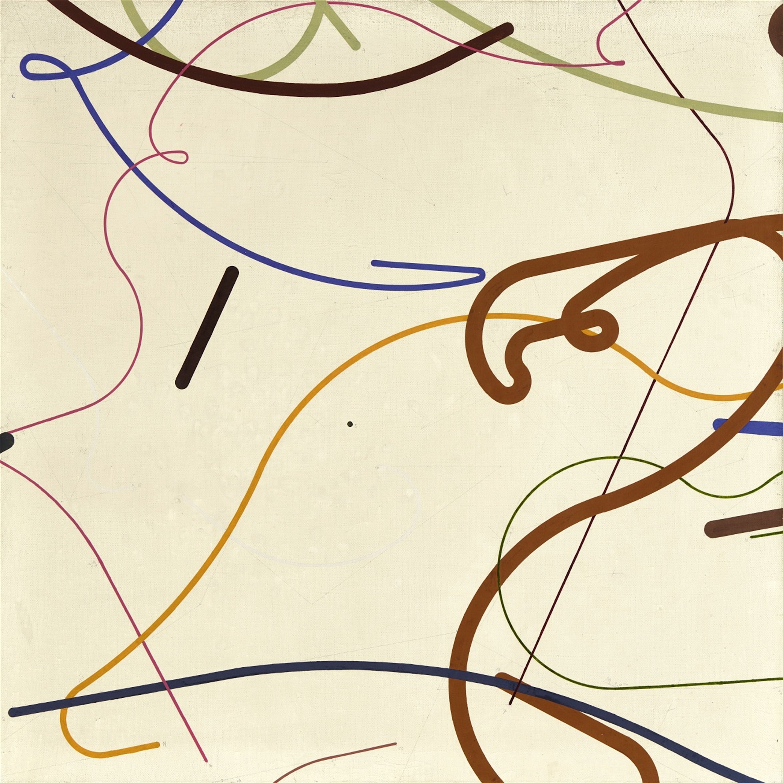 Zdeněk Sýkora: Linie č. 40, 1986 olej na plátně, 98,5 x 98,5 cm cm odhadní cena: 90 000 – 120 000 EUR Lempertz Kolín nad Rýnem 1. 6. 2019