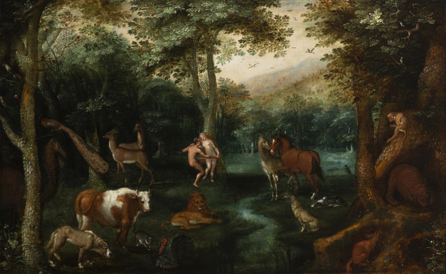 Jacob Savery: Rajská krajina s Adamem a Evou olej na dřevěné desce, 68 x 42 cm cena: 1 488 000 Kč Arcimboldo 28. 3. 2019