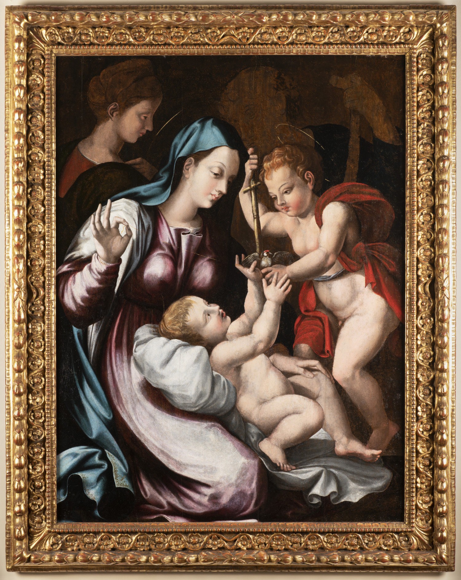 Jacopo Zucchi: Svatá rodina se sv. Janem Křtitelem, 1590-1595  olej na dřevěné desce, 120 x 90 cm cena: 806 000 Kč Arcimboldo 28. 3. 2019 