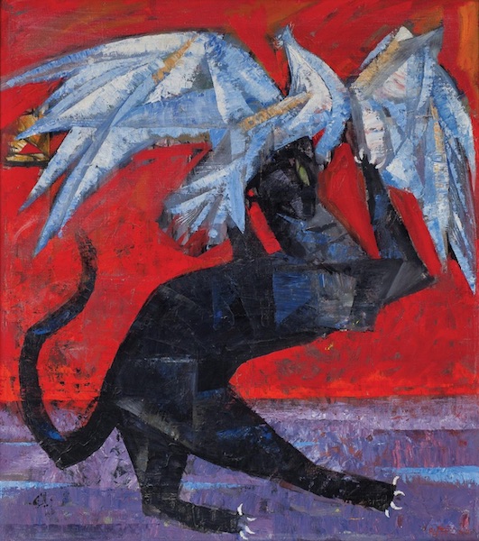 Theodor Pištěk: Kočka s holubicí II, 1960