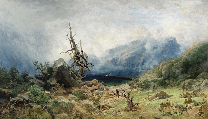 Julius Mařák: Krajina z Krkonoš, kolem 1884, olej na plátně, 84 x 145 cm, Dorotheum Vídeň 23. 10. 2019